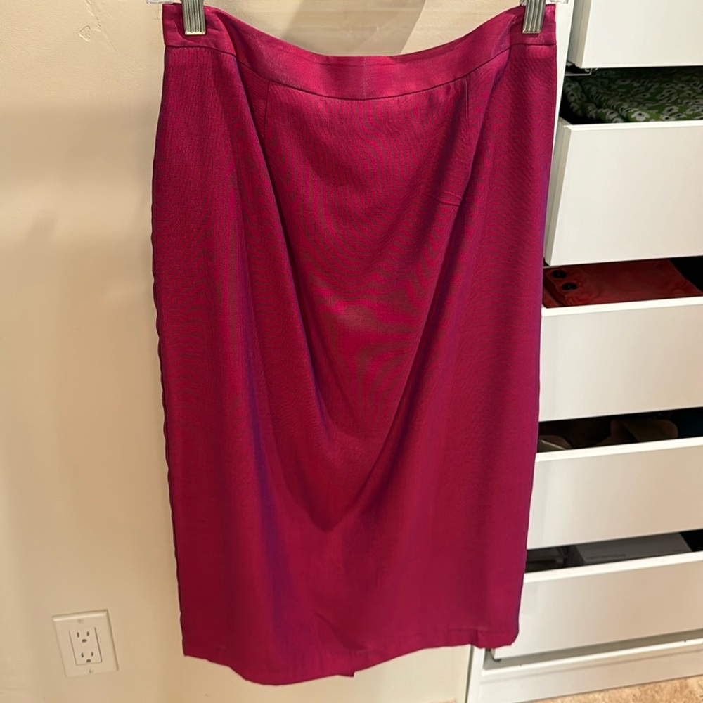 Hutch Iridescent Pink Midi Skirt